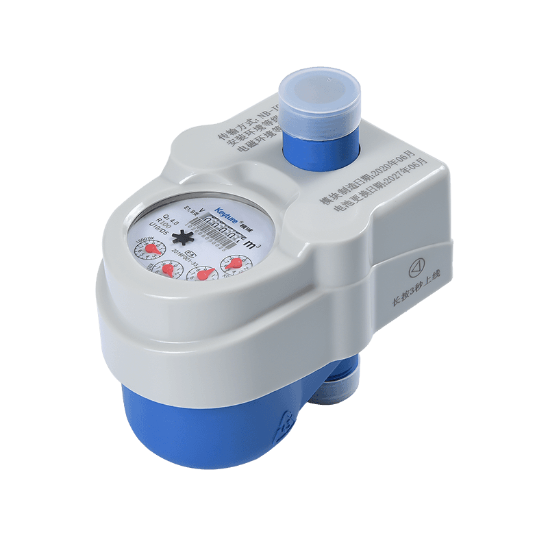 Vertical plastic wireless remote water meter na may balbula ng bola